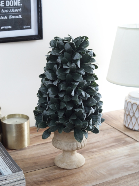

OdCroft Beige & Green Cone Topiary Desk Plant