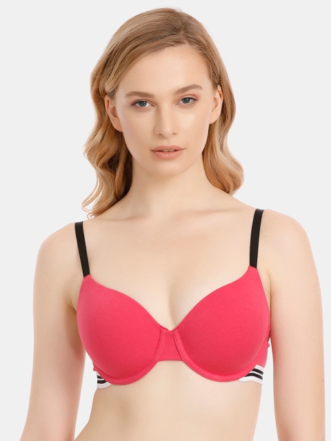 

Zivame Pink Solid Underwired Lightly Padded T-shirt Bra ZI1728FASHAPINK