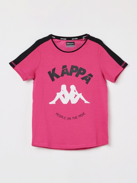 

Kappa Girls Pink Printed Round Neck T-shirt