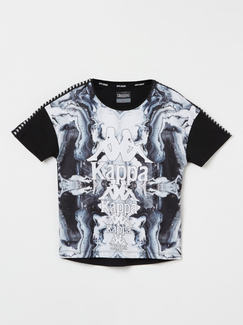 

Kappa Girls Black Printed Round Neck T-shirt
