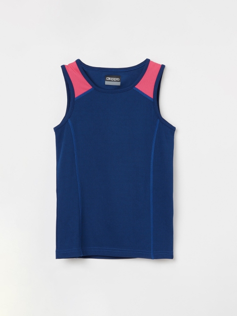 

Kappa Girls Blue Solid Tank Top