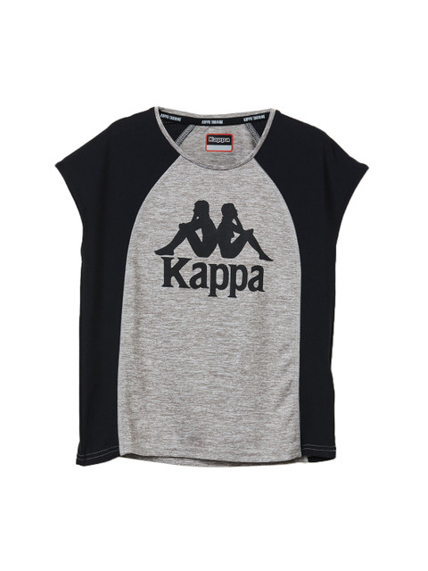 

Kappa Girls Black & Grey Colourblocked Top