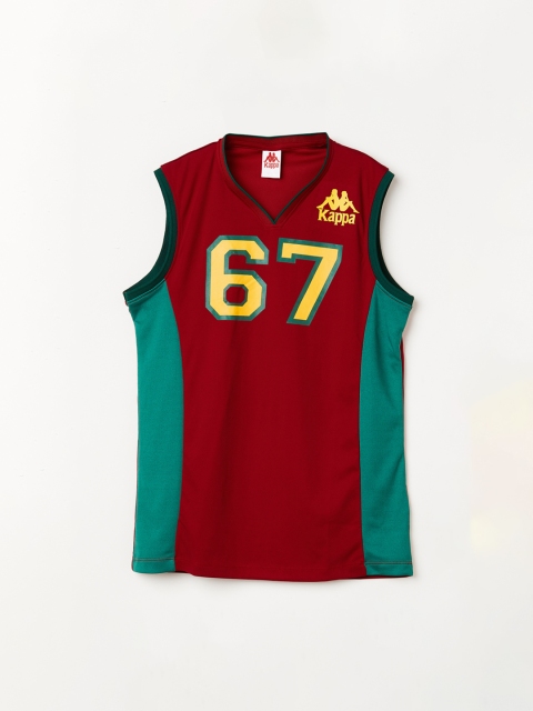 

Kappa Boys Red Printed V-Neck Sleeveless T-shirt