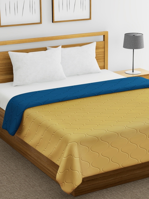 

Divine Casa Yellow & Navy Blue Solid Heavy Winter 210 GSM Double Bed Comforter