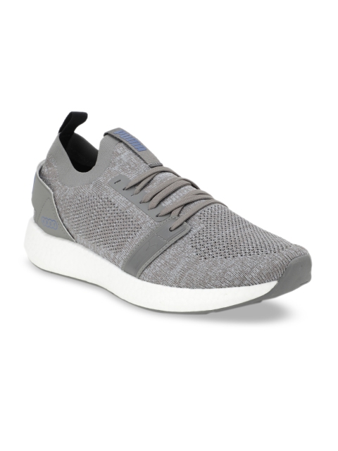 

Puma Men Grey Textile Mid-Top Running Shoes