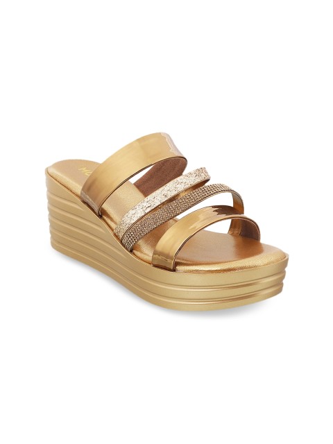 

Mochi Women Gold-Toned Solid Heels