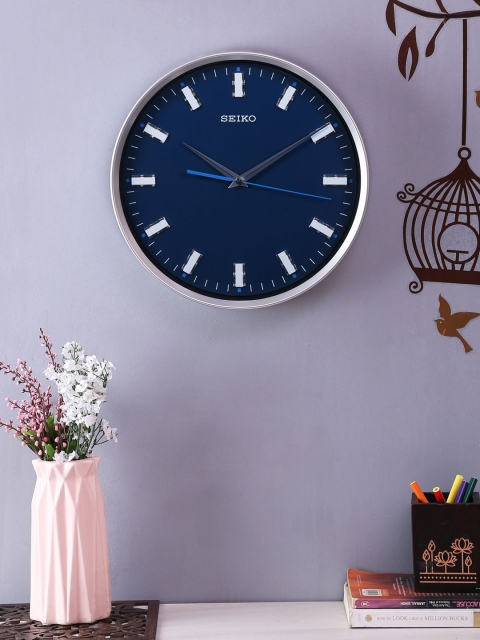 

SEIKO Navy Blue Round Solid Analogue Wall Clock
