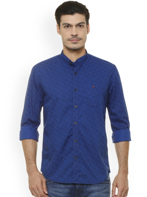 

Louis Philippe Men Blue Slim Fit Printed Casual Shirt