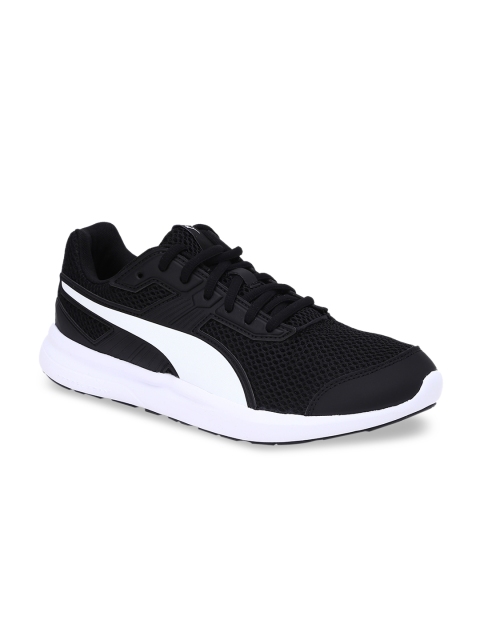 

Puma Unisex Black Mesh Mid-Top Escaper Core Sneakers