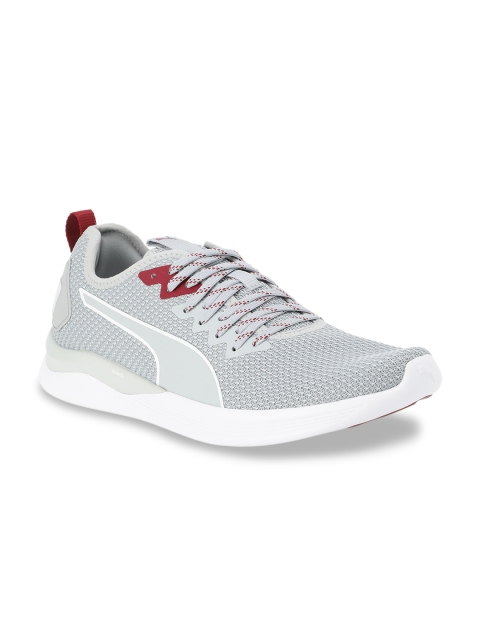 

Puma Men Grey IGNITE Flash FS High Rise-Glacier Gray-P Textile Running Shoes