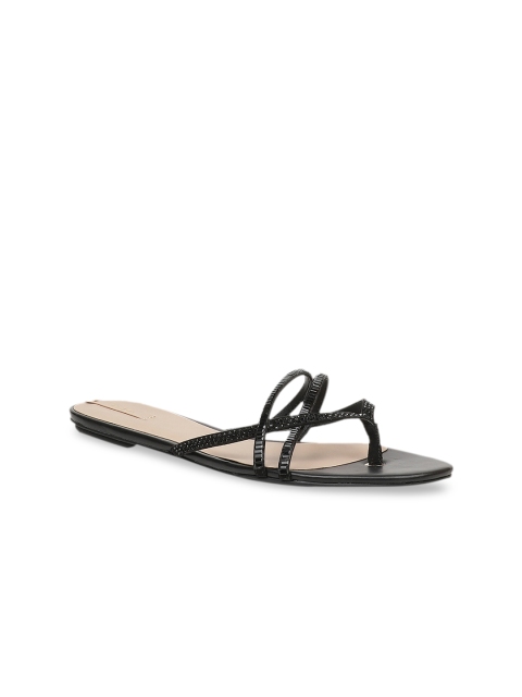 

ALDO Women Black Solid Open Toe Flats