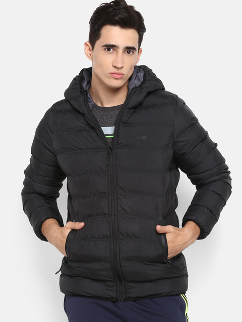 

hummel Men Black Solid Puffer Jacket
