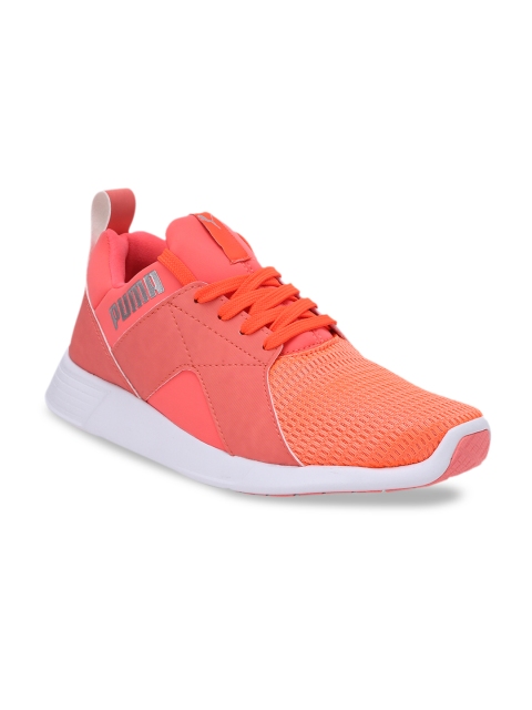 

Puma Women Peach-Coloured Zod Runner NM Wns IDP Fluo Peach Mesh Running Shoes