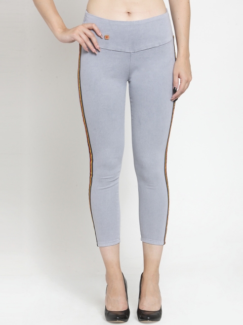

Everlush Women Grey solid Slim-Fit Jeggings