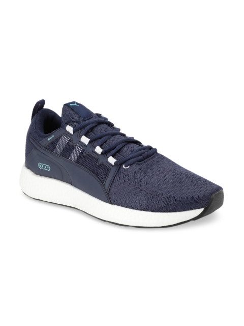 

Puma Men Navy Blue NRGY Neko Turbo Peacoat-Puma White Running Shoes