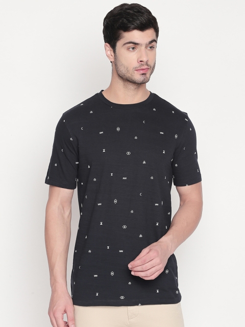 

Urban Ranger by pantaloons Men Black Printed Round Neck T-shirt
