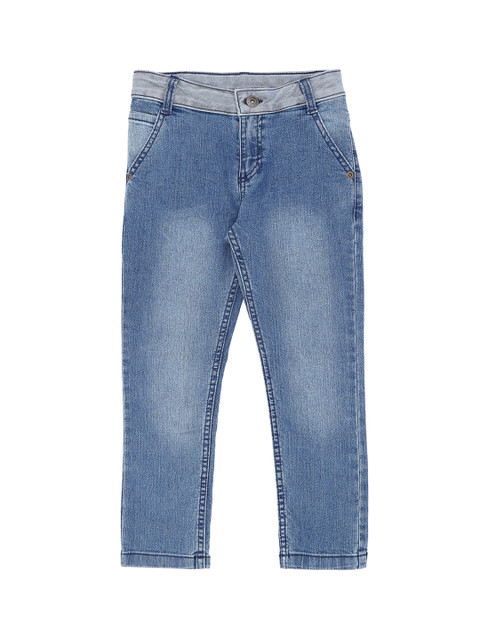 

Pantaloons Junior Boys Blue Tapered Fit High-Rise Clean Look Jeans