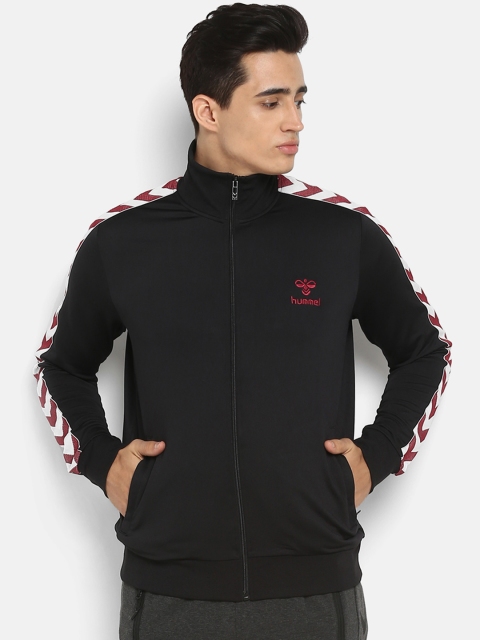 

hummel Men Black Solid Bomber Jacket