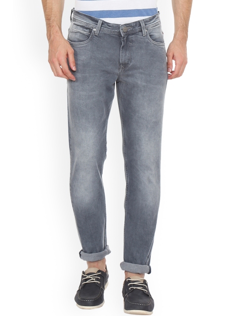 

Louis Philippe Men Grey Slim Fit Mid-Rise Clean Look Stretchable Jeans
