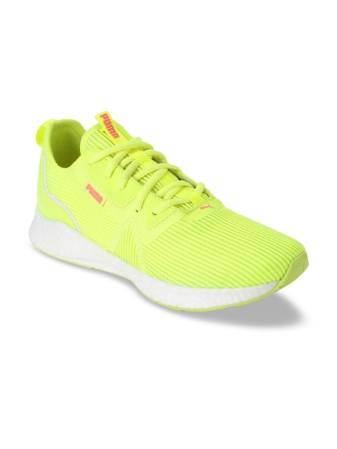 

Puma Women Yellow Mesh Mid-Top Running Shoes