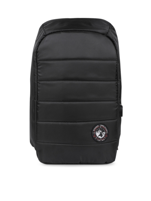 

SWISS MILITARY Unisex Black & Black Solid Backpack