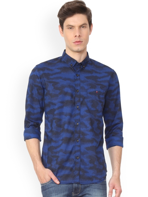 

Louis Philippe Men Blue Slim Fit Printed Casual Shirt