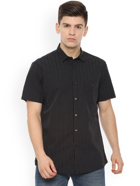 

Louis Philippe Sport Men Black & White Slim Fit Striped Casual Shirt