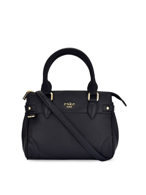 

Eske Women Navy Blue Solid Leather Handheld Bag