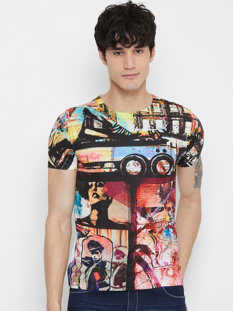 

Wear Your Mind Men Multicoloured Printed Round Neck T-shirt, Multi