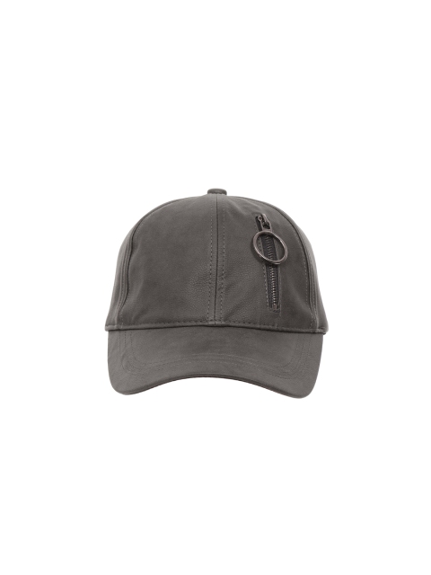 

FabSeasons Unisex Grey Solid Baseball Cap