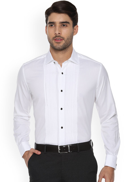 

Louis Philippe Men White Classic Regular Fit Solid Formal Shirt
