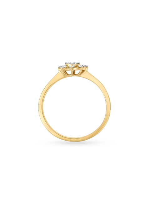 

Mia by Tanishq Women 14KT Yellow Gold Diamond Finger Ring with Floral Design