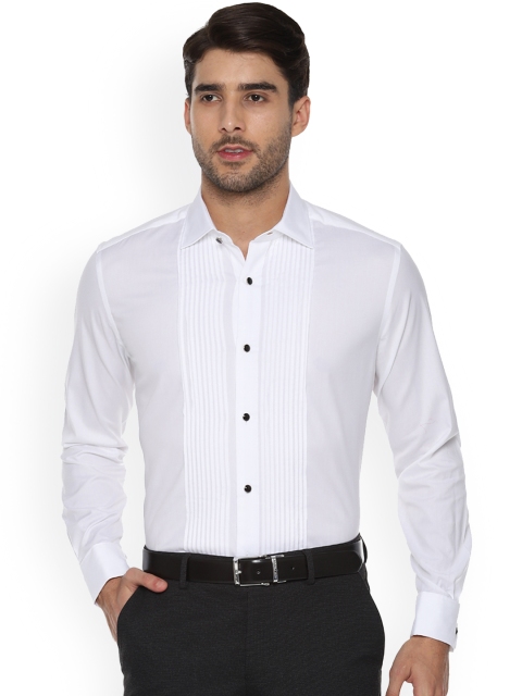 

Louis Philippe Men White Regular Fit Solid Formal Shirt