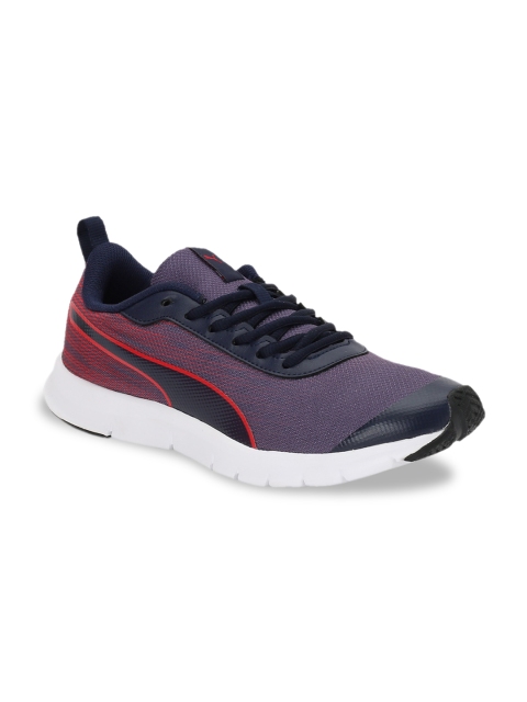 

Puma Men Navy Blue Red Brisk FR Mesh Sneakers