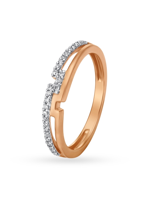 

Mia by Tanishq Women 14KT Rose Gold Diamond Finger Ring