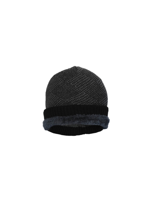 

FabSeasons Unisex Charcoal Self Design Beanie
