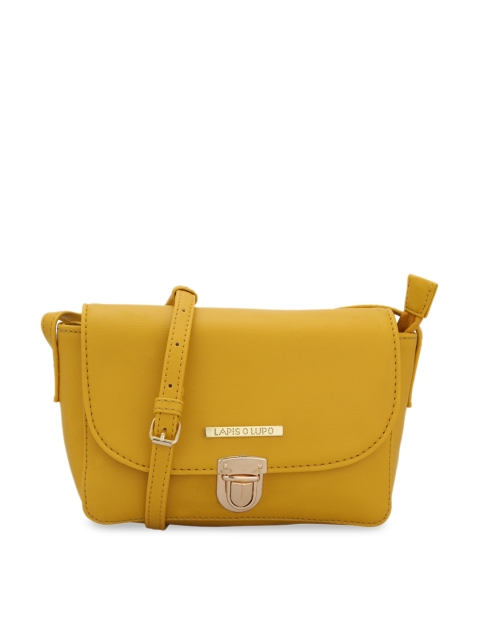

Lapis O Lupo Mustard Yellow Solid Sling Bag