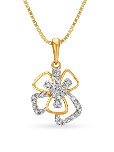 Mia by Tanishq 14KT Yellow Gold Diamond Pendant