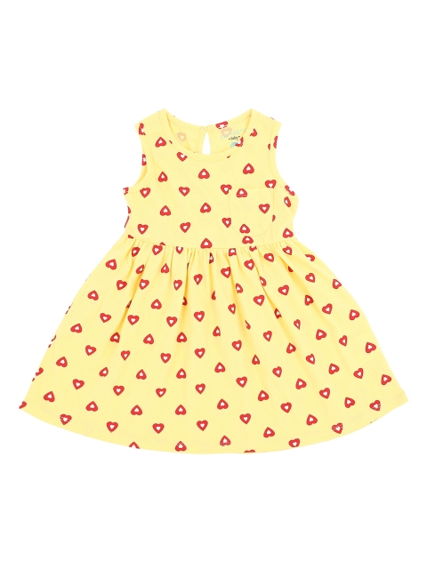 

Pantaloons Baby Girls Yellow Fit and Flare Dress