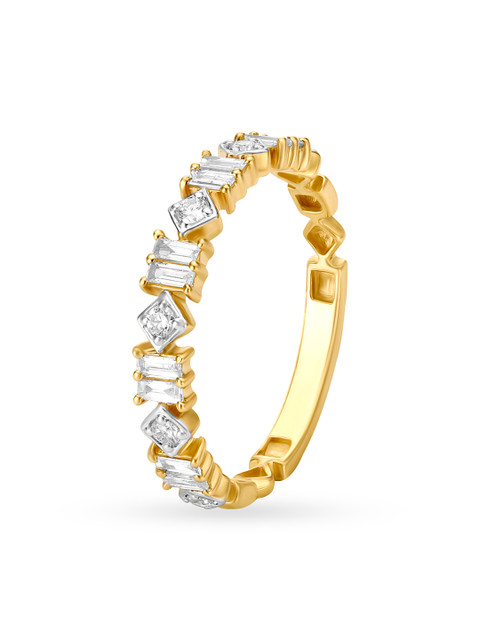 

Mia by Tanishq Women 14KT Gold Diamond Finger Ring, Yellow
