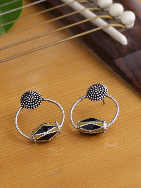 

Studio Voylla Silver-Toned Drop Earrings