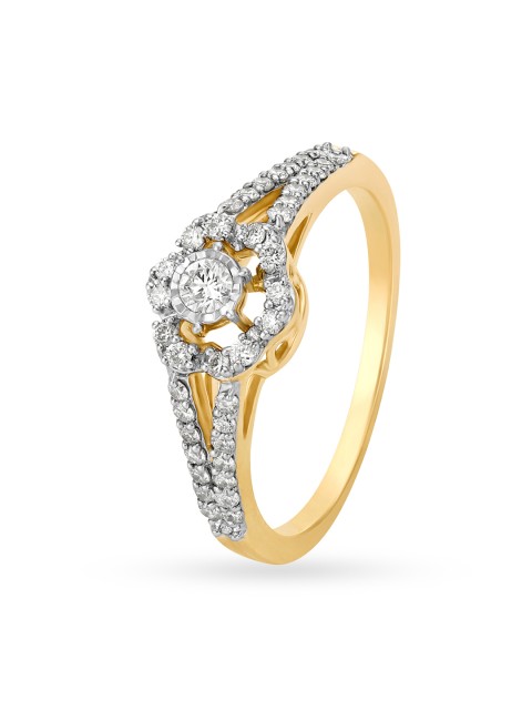 

Mia by Tanishq 14KT Yellow Gold Diamond Finger Ring