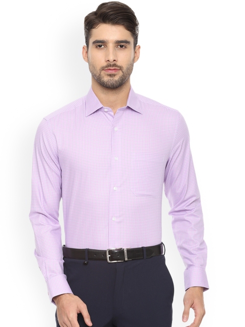 

Louis Philippe Men Pink Classic Regular Fit Checked Formal Shirt