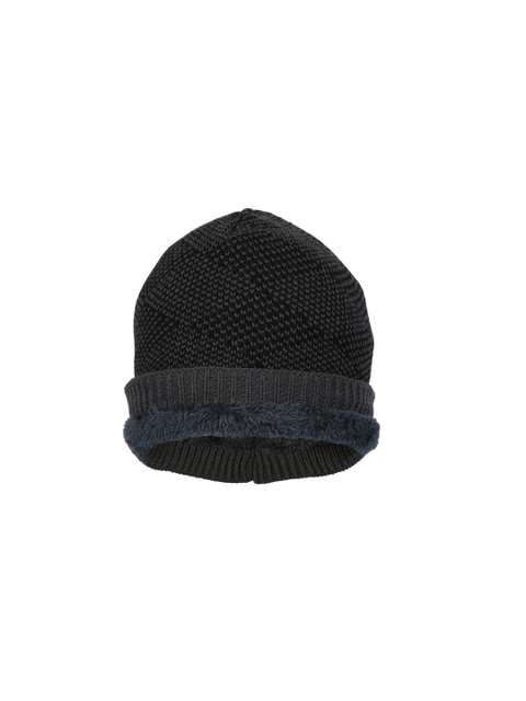 

FabSeasons Unisex Grey Self Design Beanie