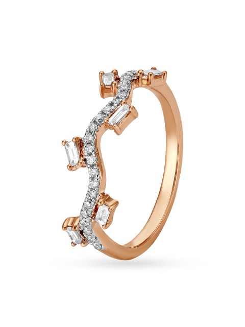 

Mia by Tanishq 14KT Rose Gold Diamond Finger Ring