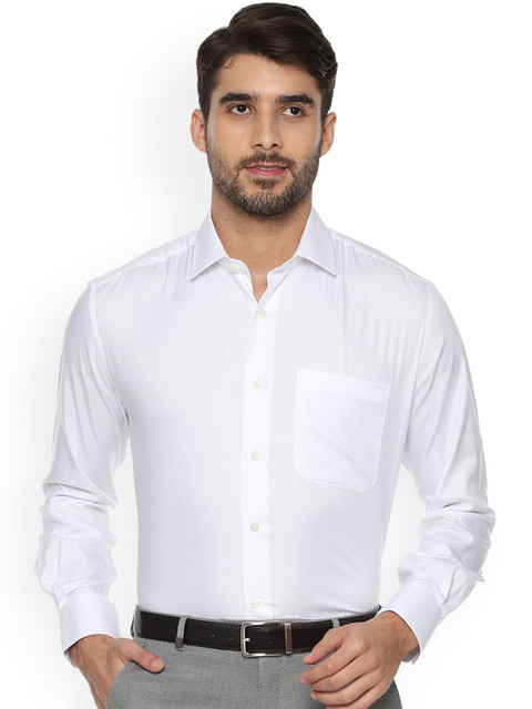 

Louis Philippe Men White Classic Regular Fit Self Design Formal Shirt