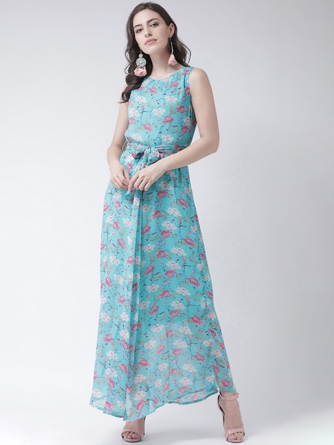

The Vanca Women Blue Floral Maxi Dress