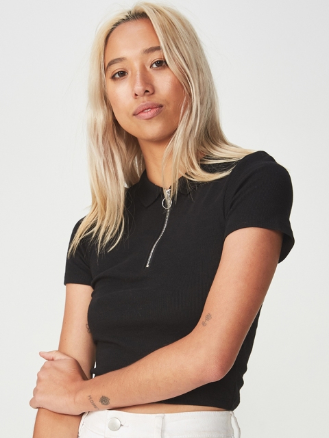 

COTTON ON Women Black Solid Shirt Style Top