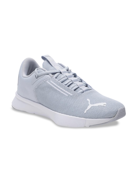 

Puma Unisex Grey Mesh Mid-Top Flyer Modern Grey Dawn-Puma White-Puma S Running Shoes