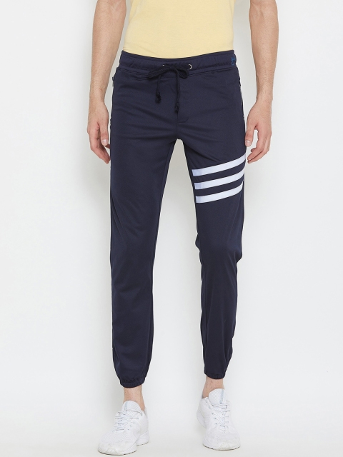 

Wear Your Mind Men Navy Blue Solid Straight-Fit Joggers